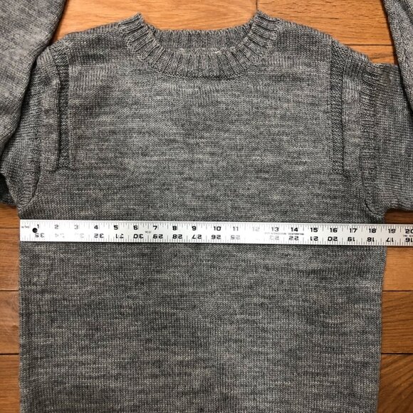 WoolOvers 100% Wool Crew Neck Long Sleeve Gray Sweater Size M - Picture 4 of 6